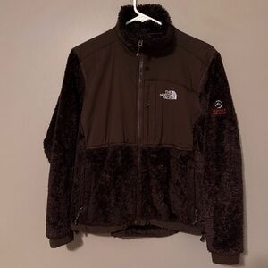 VTG The Northface SummitSeries Brown Denali Velvet Osito Fullzip Jacket Women Sm